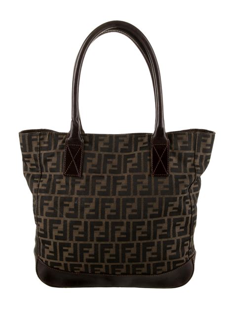 fendi signature canvas tote and wallet|fendi totes for women.